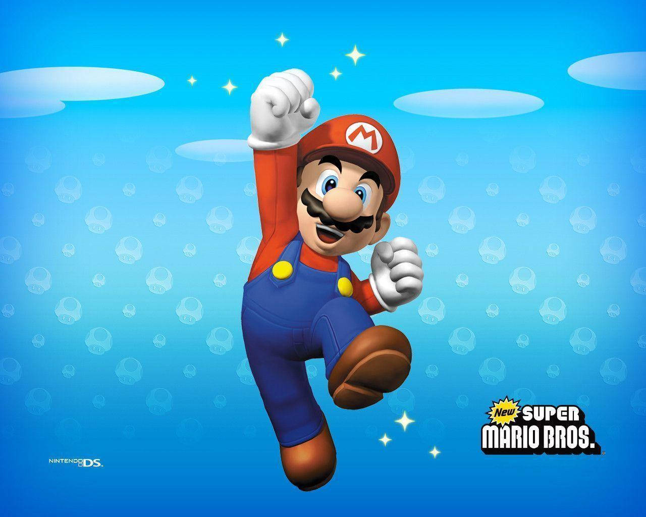 Super Mario Bros Jump Pose Wallpaper
