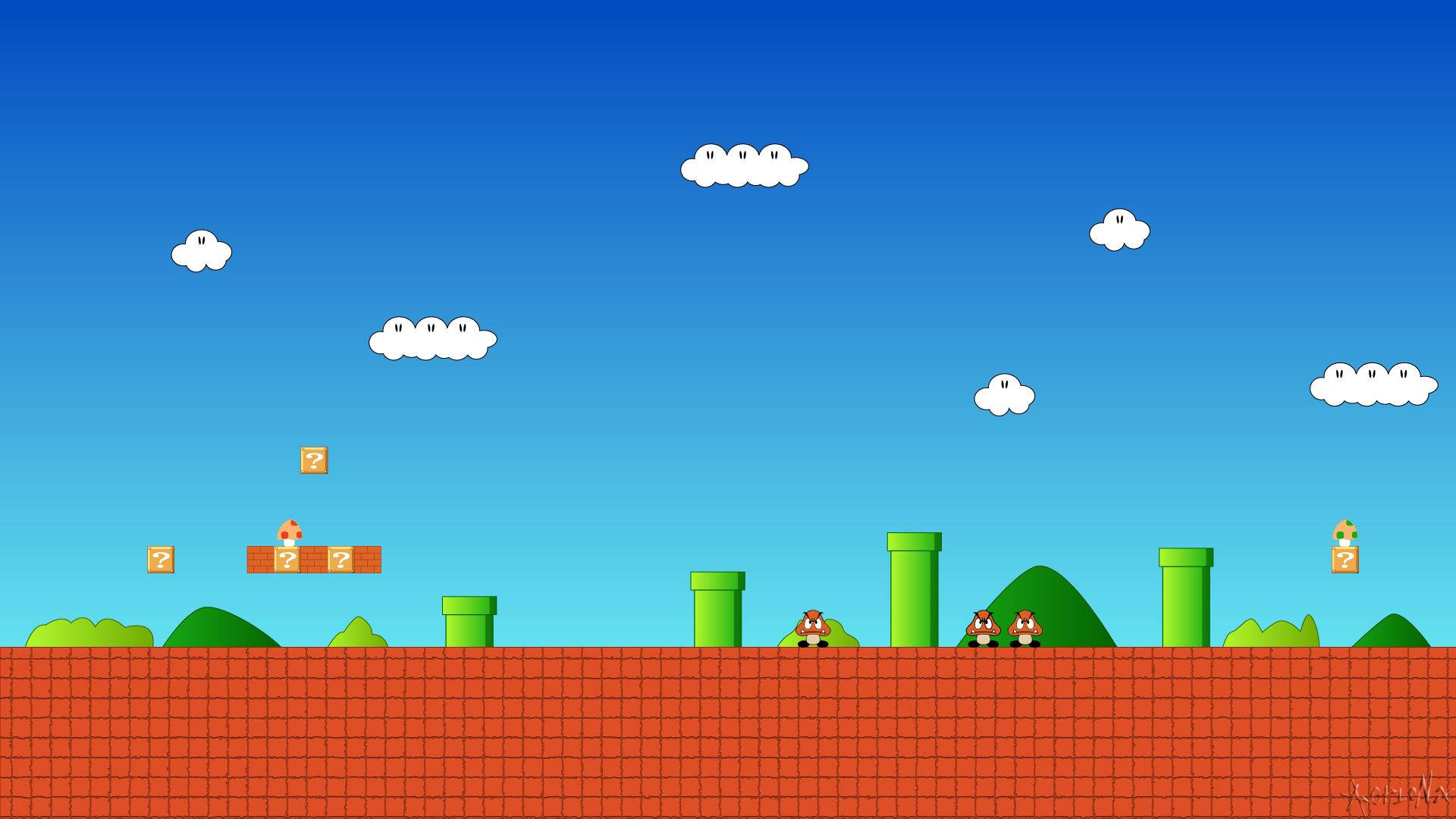 Super Mario Bros Level 1 Wallpaper