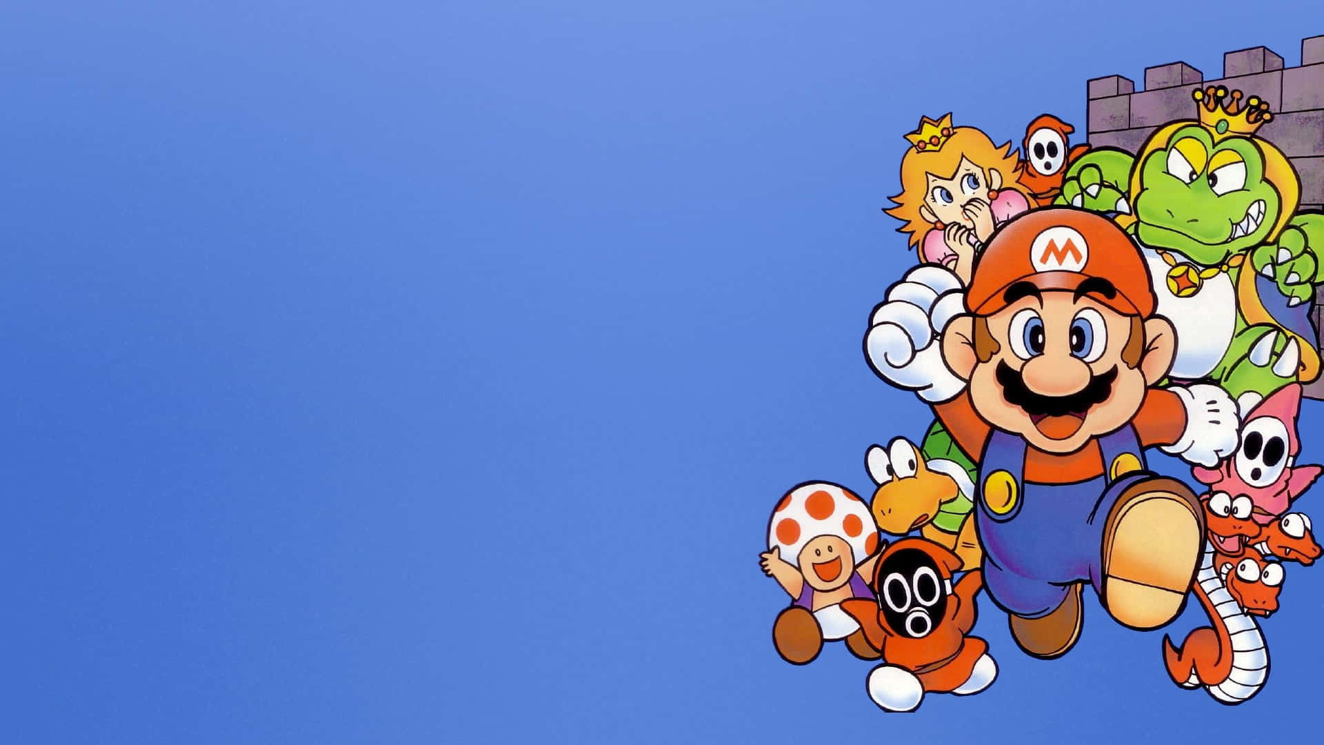 Lospersonajes De Super Mario Se Reúnen. Fondo de pantalla