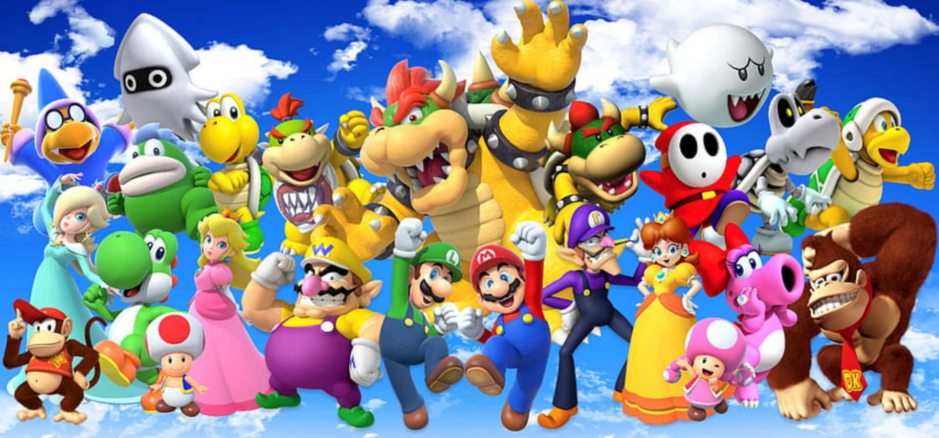 The Magical World of Super Mario Characters Wallpaper