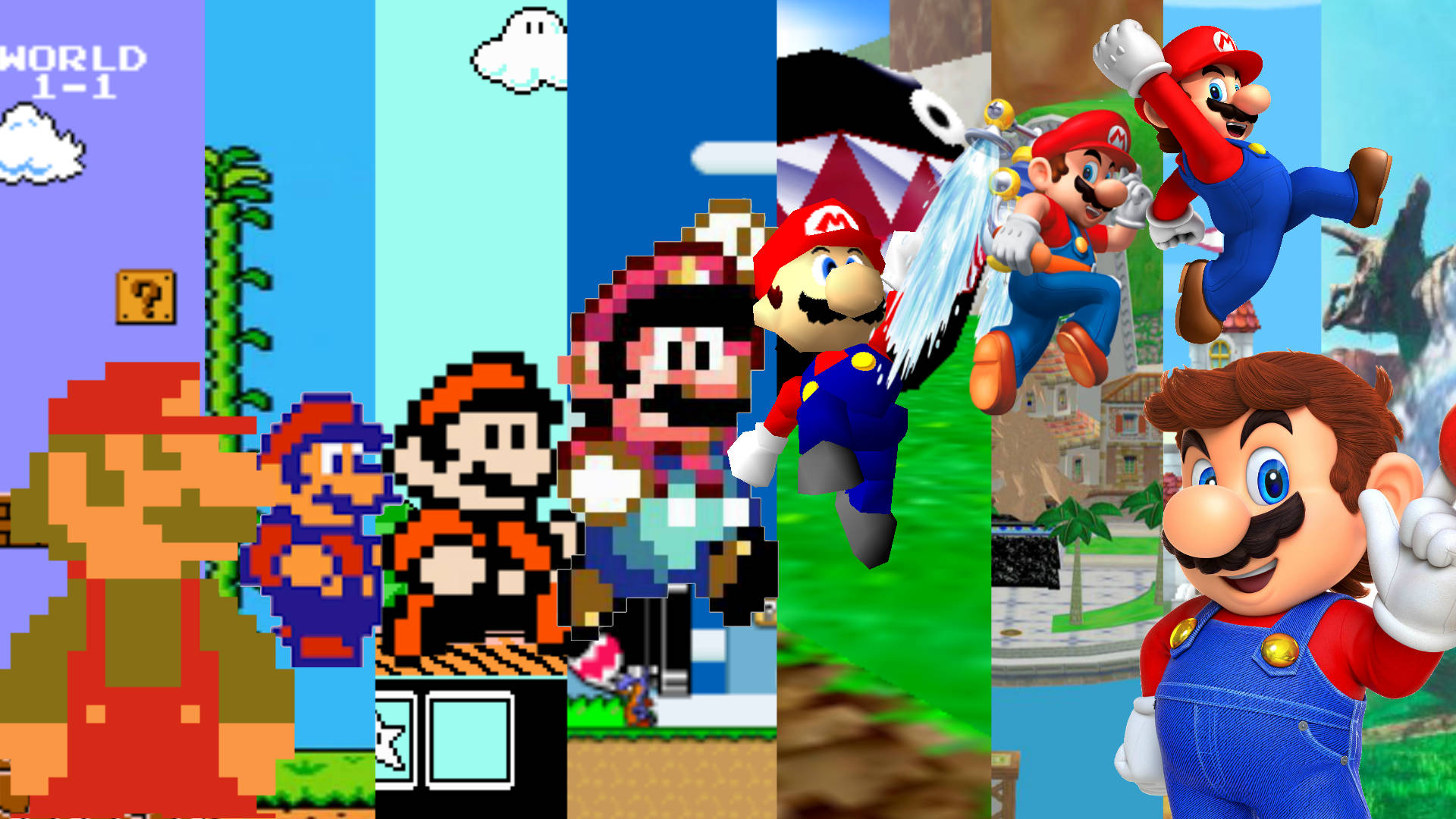Super Mario Evolution Wallpaper