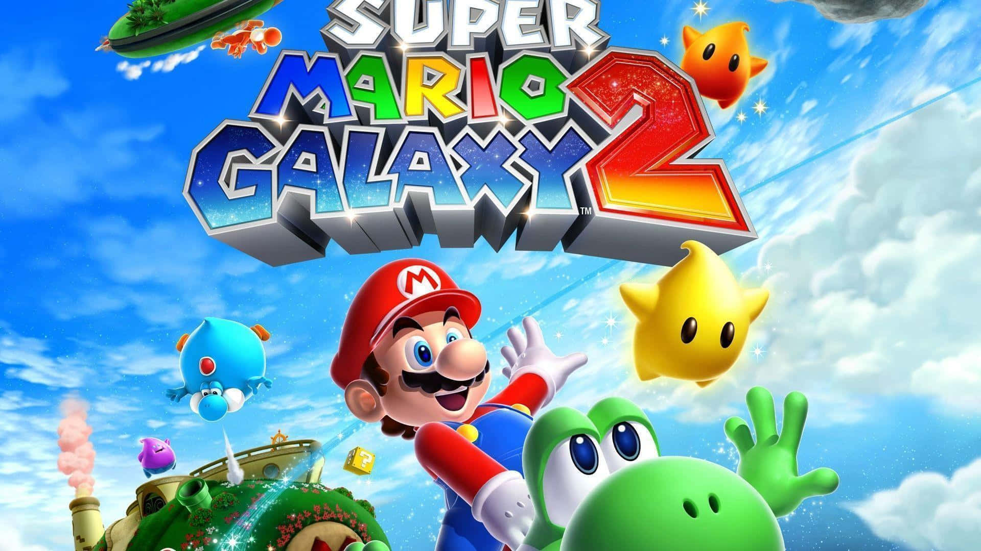 Rejsgennem Mælkevejen På Jagt Efter Stjerner I Super Mario Galaxy. Wallpaper
