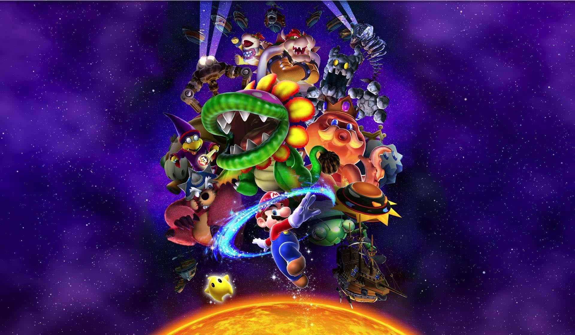 Super Mario Galaxy 2 Gameplay Adventure in Outer Space Wallpaper