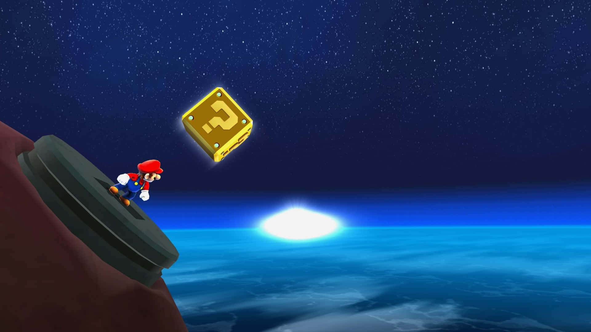 !super Mario Utforskar En Ny Galax! Wallpaper