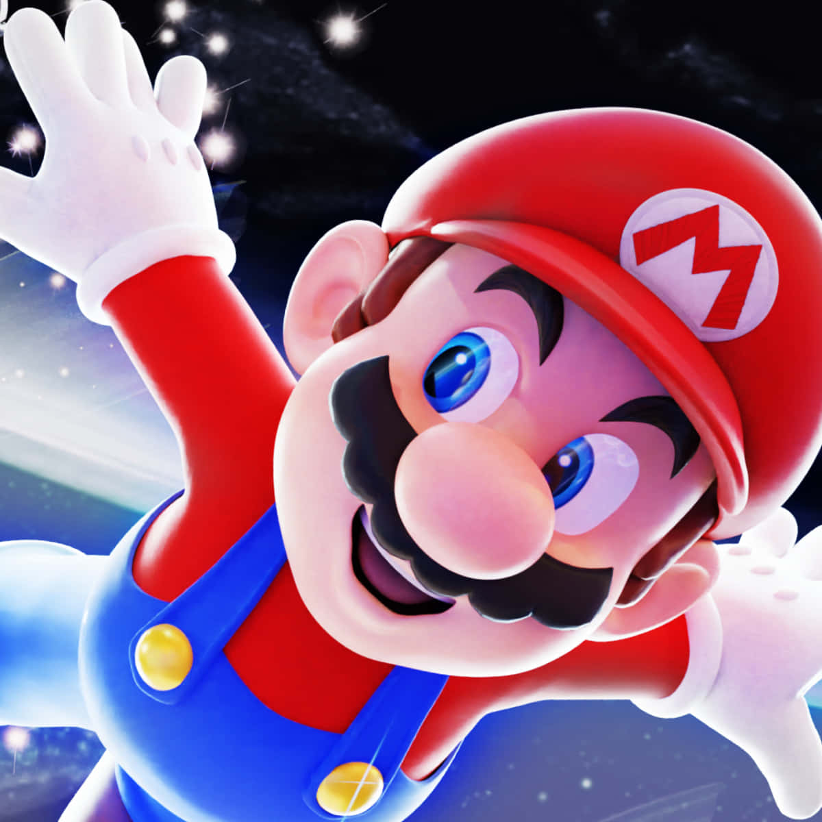 Udforsk forundringerne i det ydre rum med Super Mario Galaxy! Wallpaper