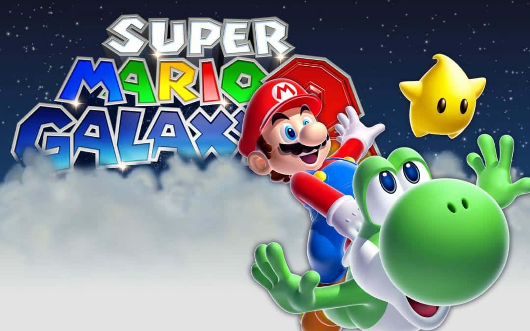 Samlastar Bits Över Galaxerna I Super Mario Galaxy! Wallpaper