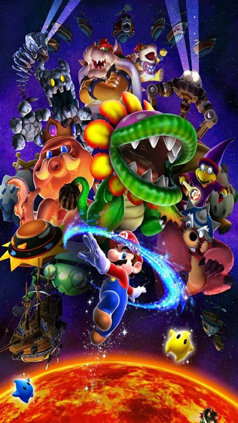 Udpeg det nydelige penumbra af Super Mario Galaxy! Wallpaper