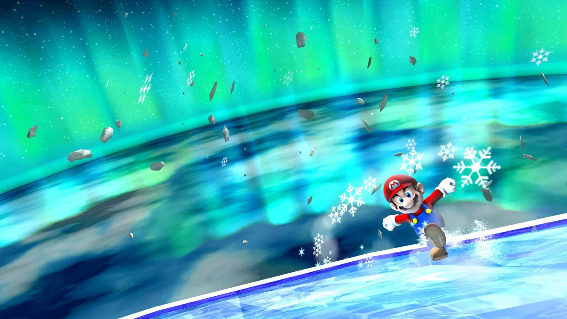 ¡lisay Luise Exploran El Vibrante Y Deslumbrante Universo De Super Mario Galaxy! Fondo de pantalla