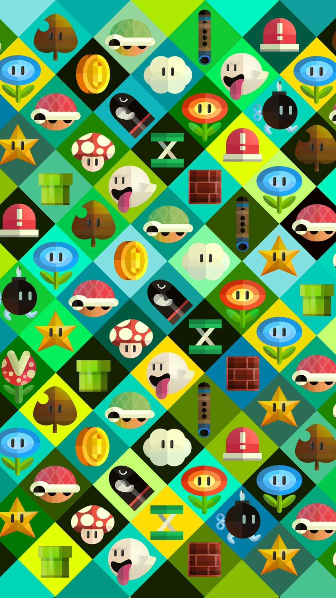 Hakul Med Super Mario På Din Iphone! Wallpaper