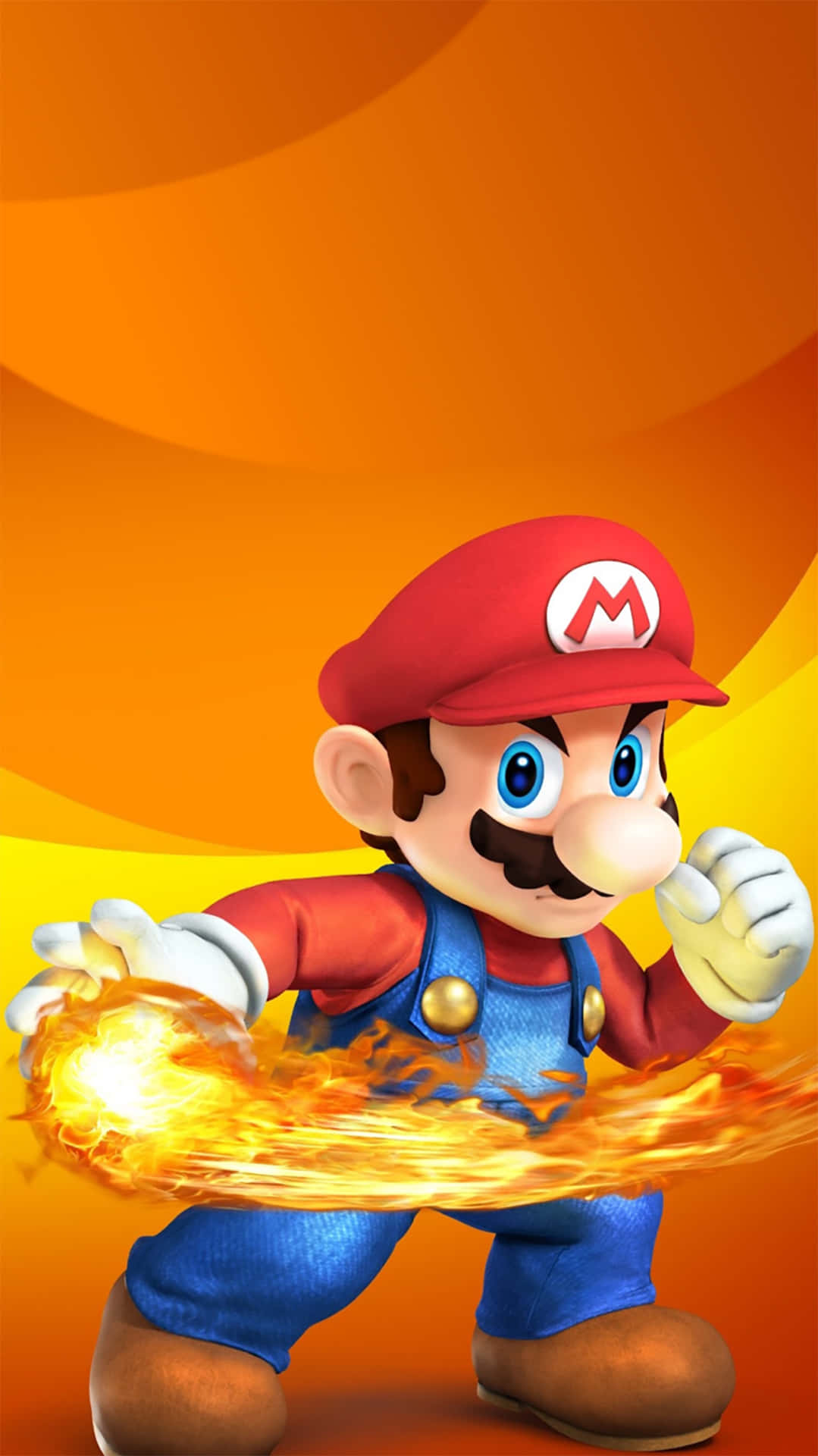 Fåigång Spelet Med Super Mario Iphone Som Bakgrundsbild. Wallpaper
