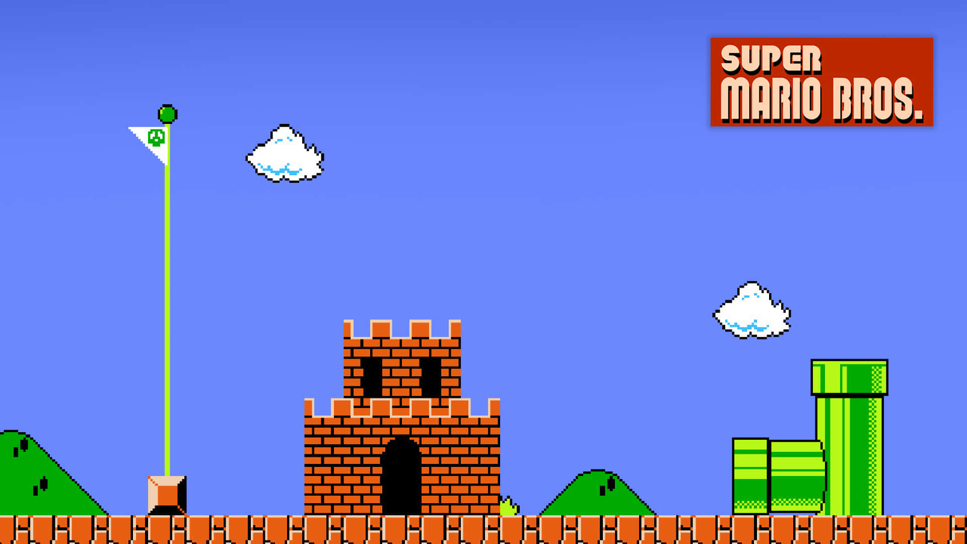Super Mario Level-ending Wallpaper