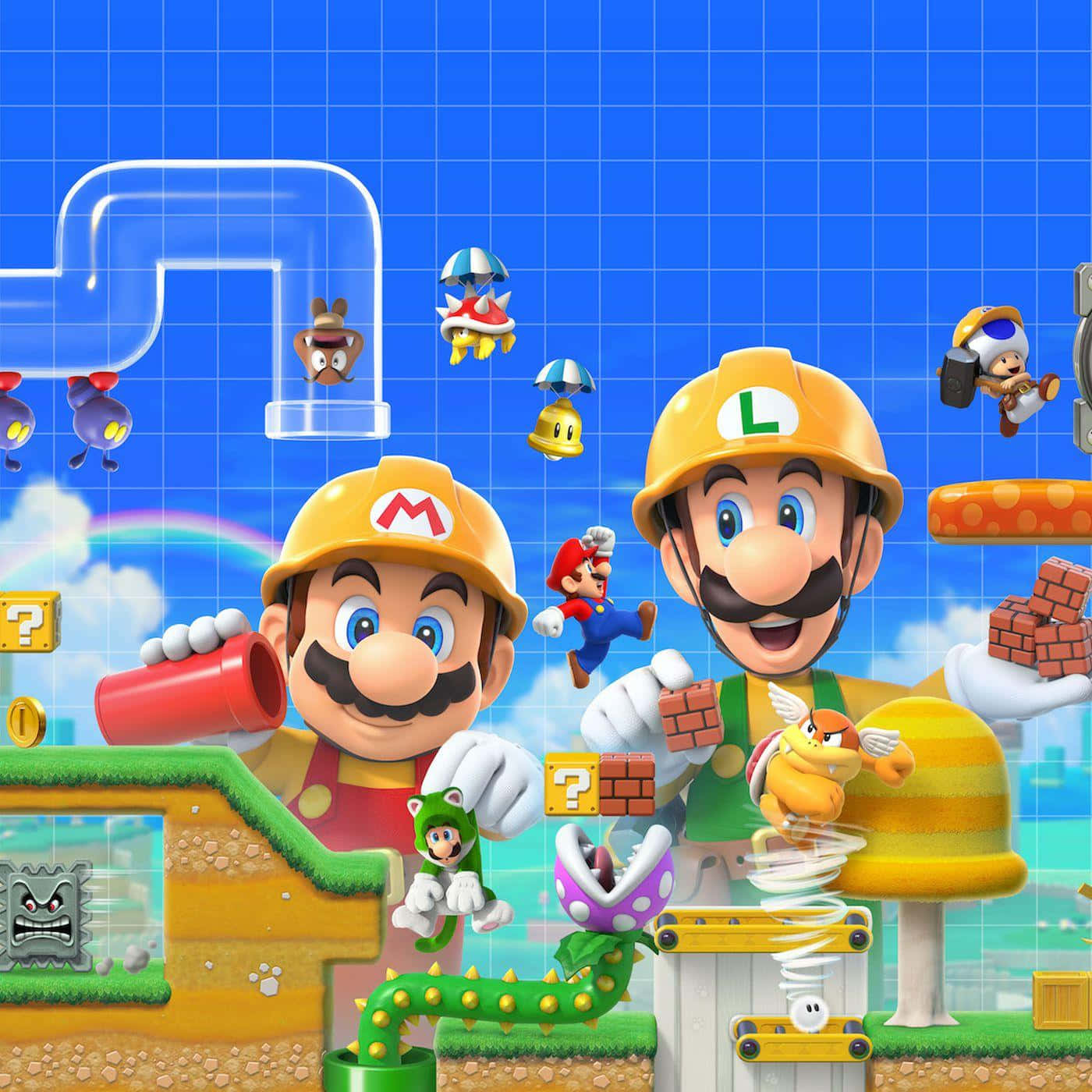 Super Mario Maker Custom Game Design Wallpaper