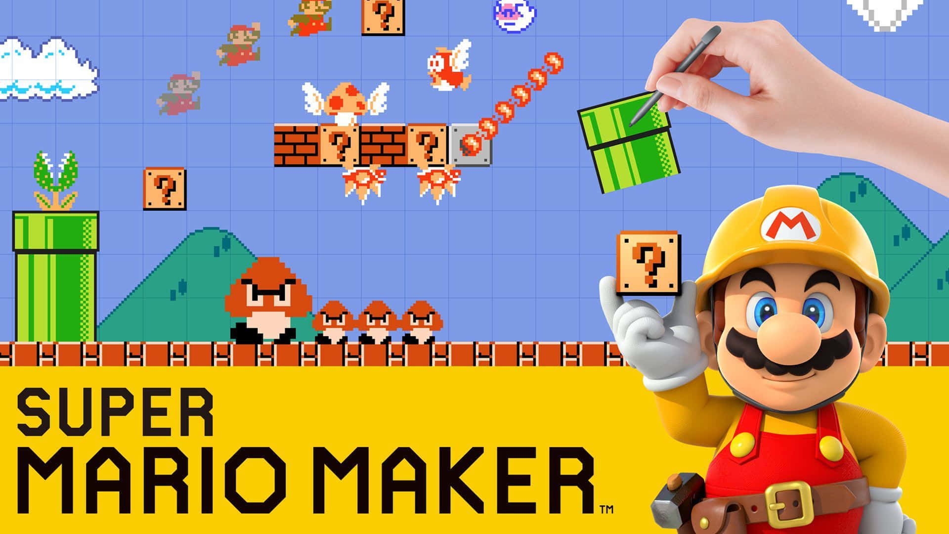 Super Mario Maker Wallpaper - High Resolution Game Scene with Mario and Friends Wallpaper