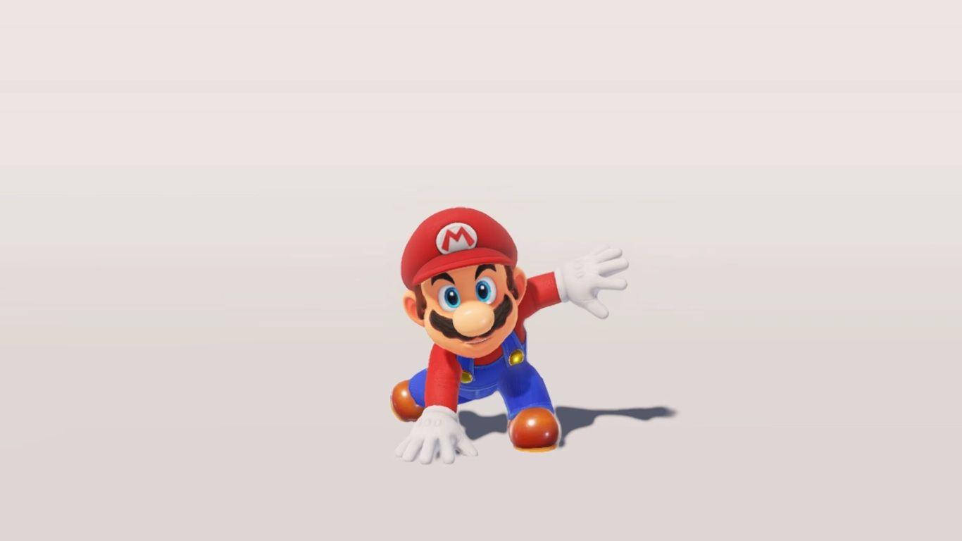 Supermario Odyssey Mario En Pose De Superhéroe. Fondo de pantalla