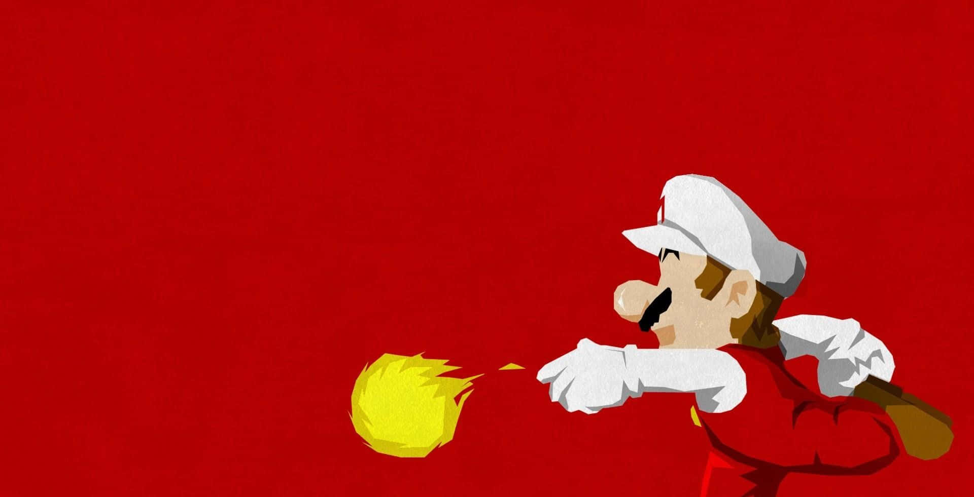 Unfondo De Pantalla De Mario Bros. Con Un Gorro Amarillo