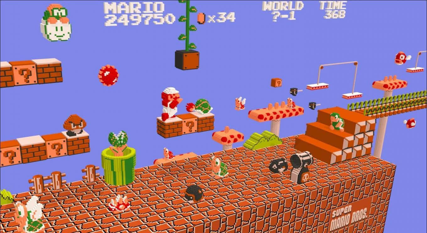 Enskärmdump Från Ett Mario-spel