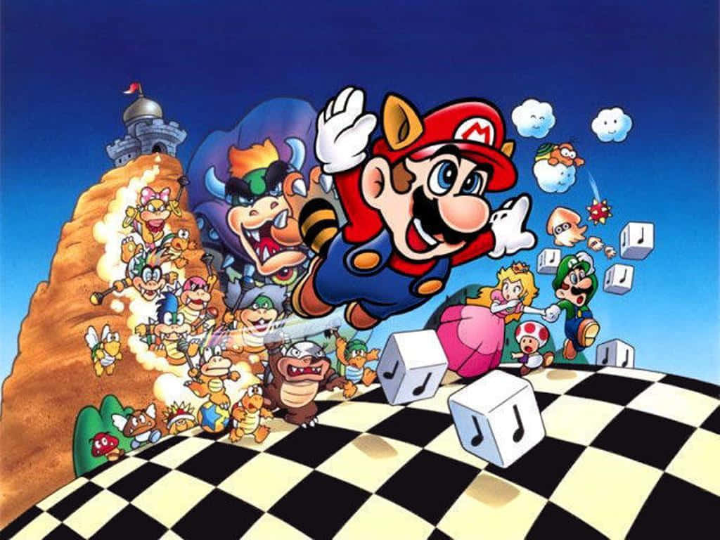 Hoppain I Super Marios Värld Och Utforska Oändliga Möjligheter!