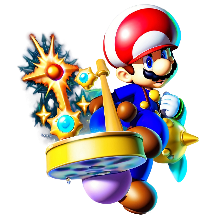 Download Super Mario Sunshine Gamecube Art Png Apv | Wallpapers.com