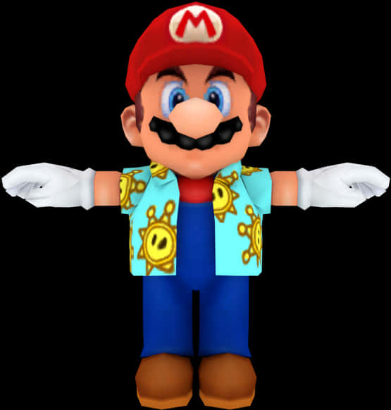 Super Mario Sunshine Outfit Render PNG