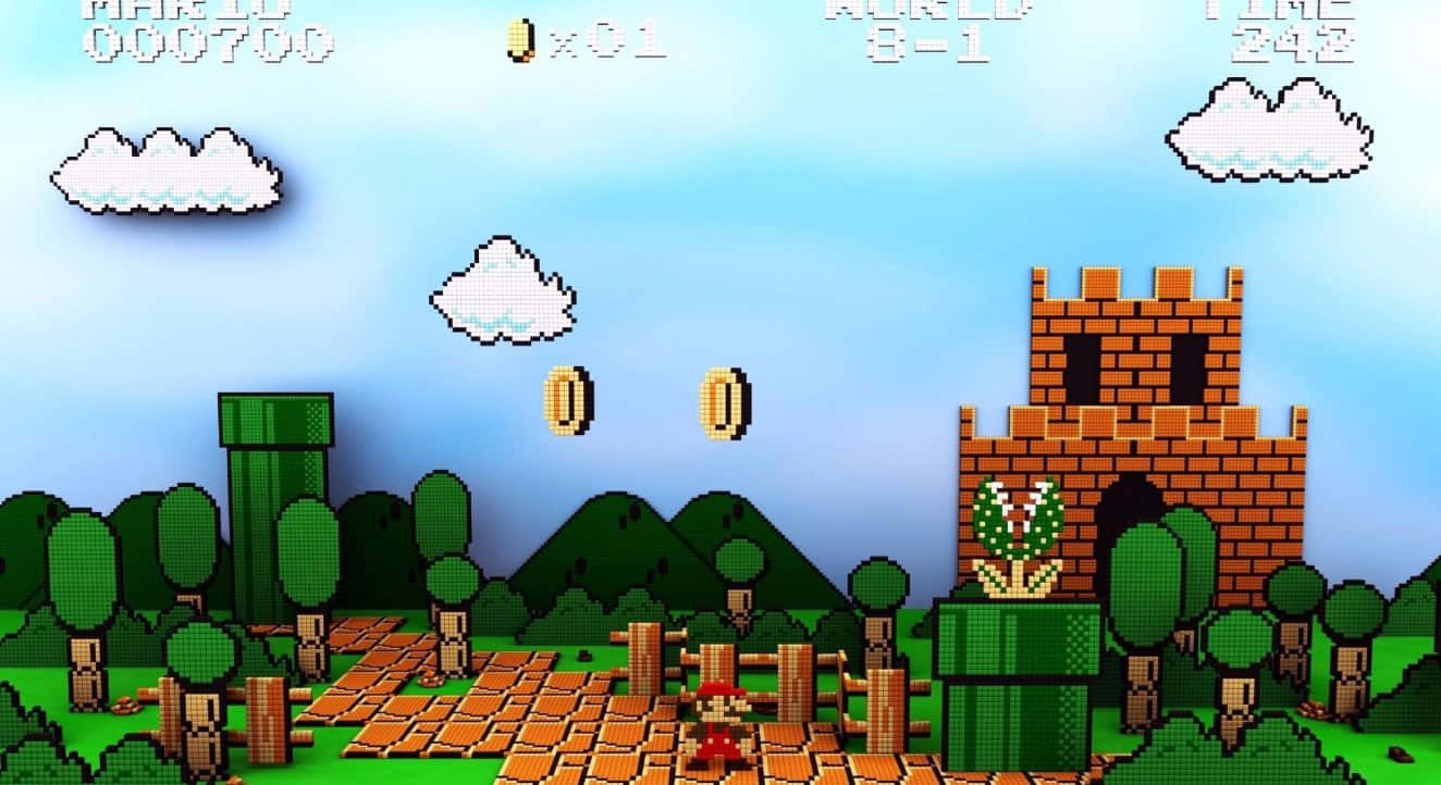 Download Super Mario World 1324 X 722 Background | Wallpapers.com