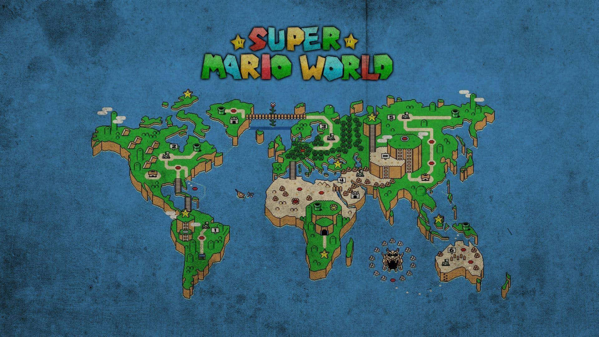 Fundodo Super Mario World Com Resolução 1920 X 1080