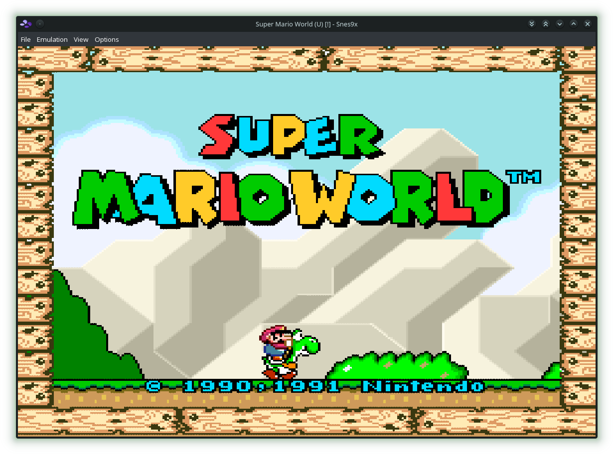Super Mario World Title Screen PNG