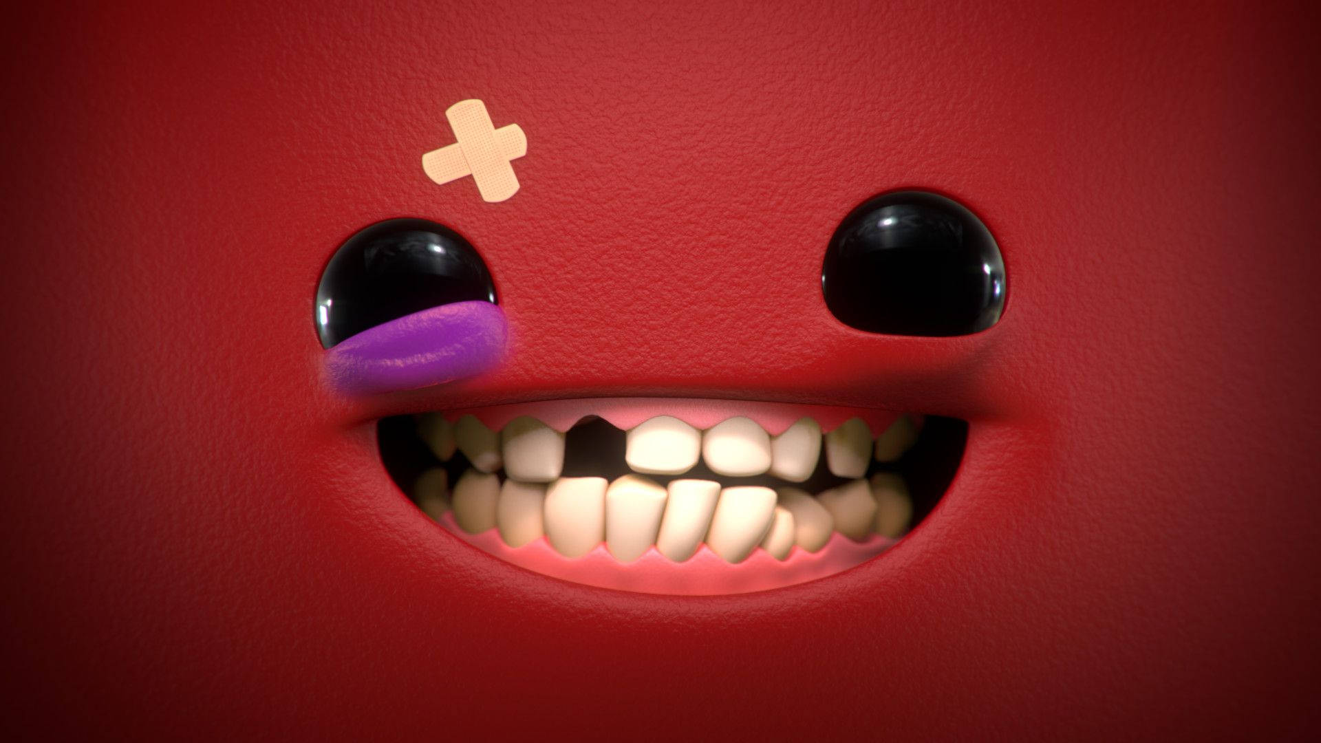 Super Meat Boy Smile With Teeth Wallpaper