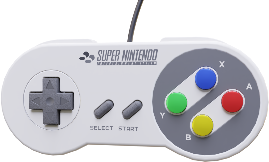Super Nintendo Controller Classic PNG
