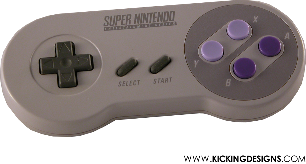 Super Nintendo Controller Classic Design PNG