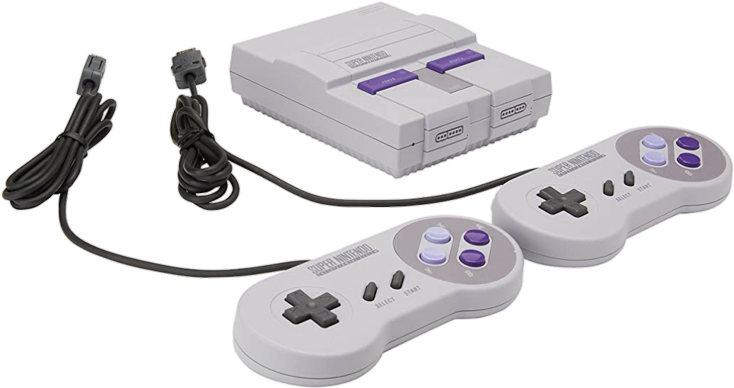 Super Nintendo Entertainment Systemand Controllers PNG