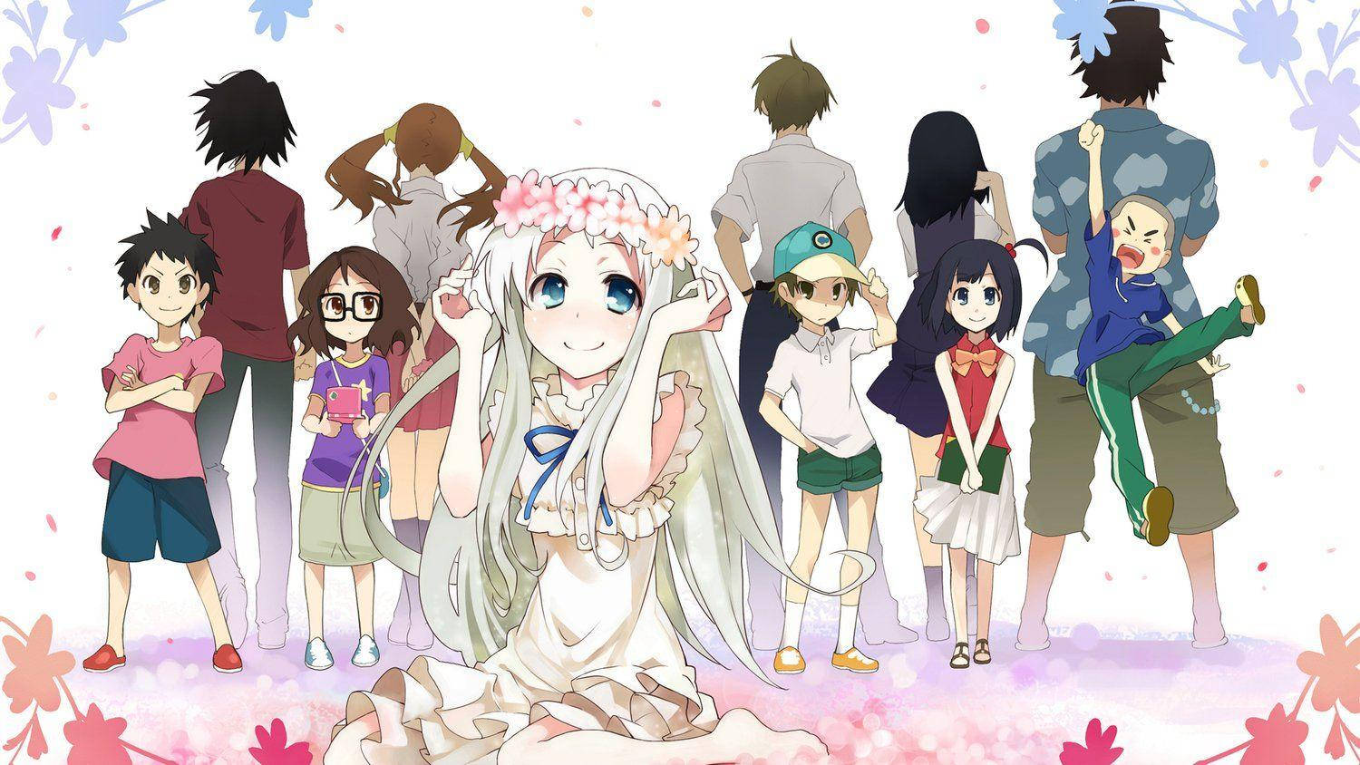 Anohana's Super Peace Busters Communing in Nature Wallpaper