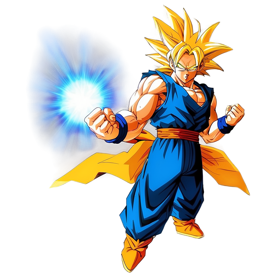 Super Saiyan 3 Goku Punching Png 06252024 PNG