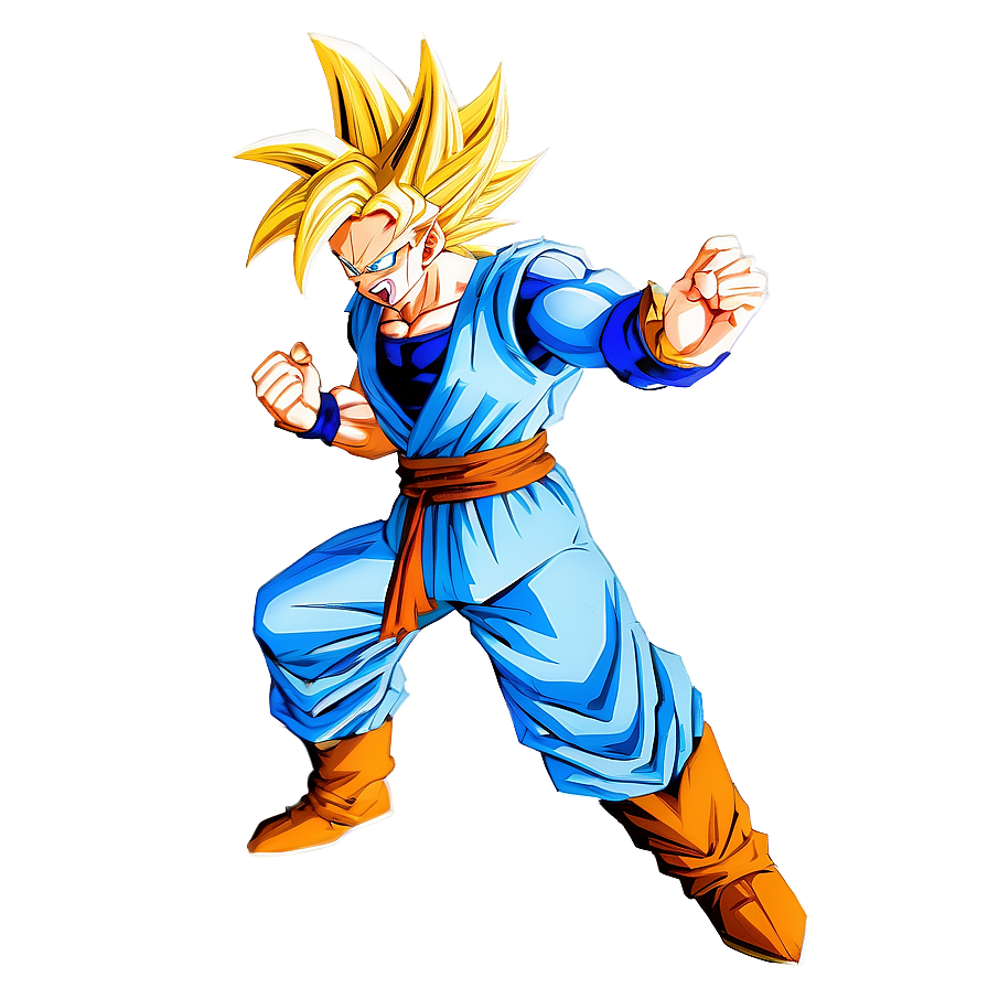 Super Saiyan 3 Goku's Energy Explosion Png Fek PNG