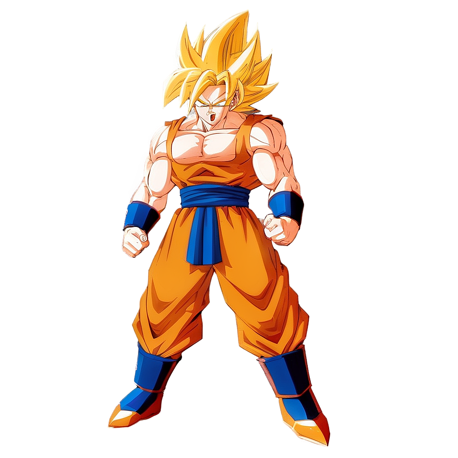 Super Saiyan 3 Goku's Victory Pose Png 37 PNG