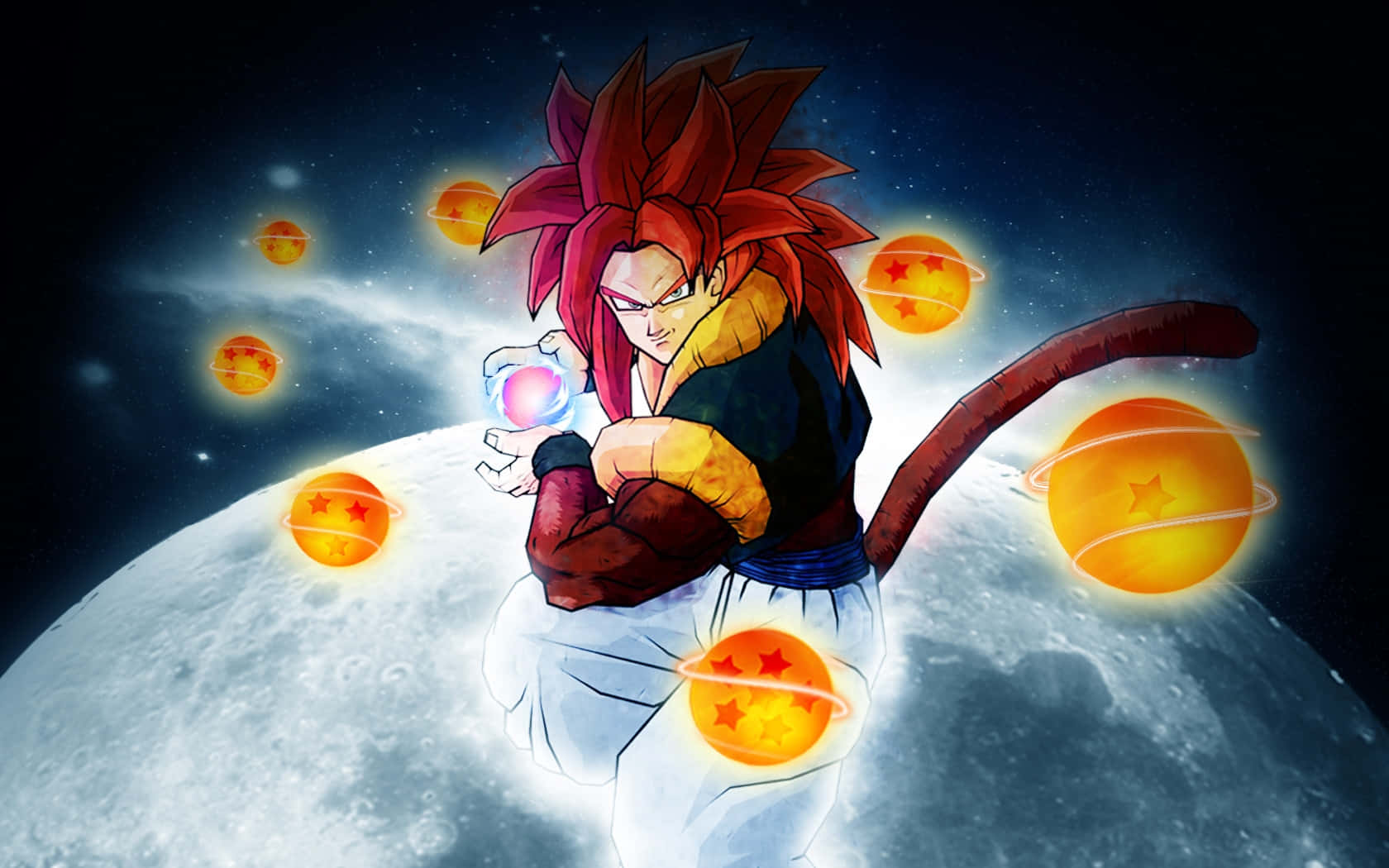 Unlock the power of the Super Saiyan 4 Wallpaper