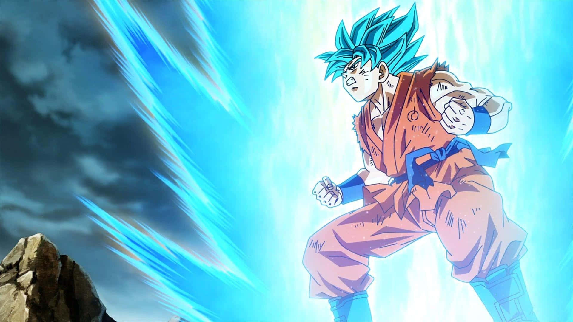 - "Unlock Your Limitless Energy with Super Saiyan Blue" Wallpaper