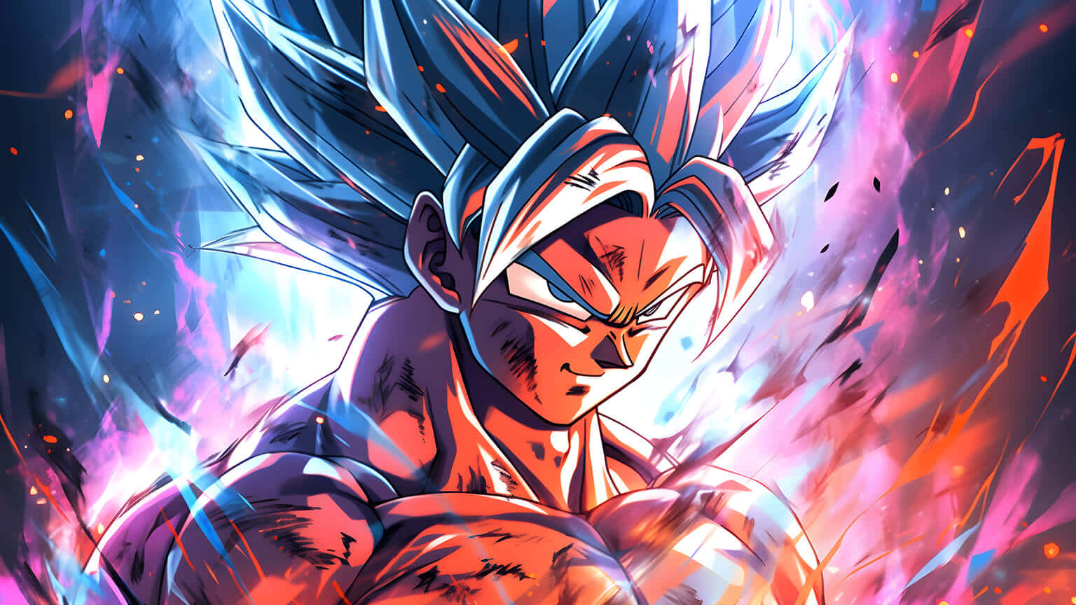 Super Saiyan Blue Energy Aura Wallpaper