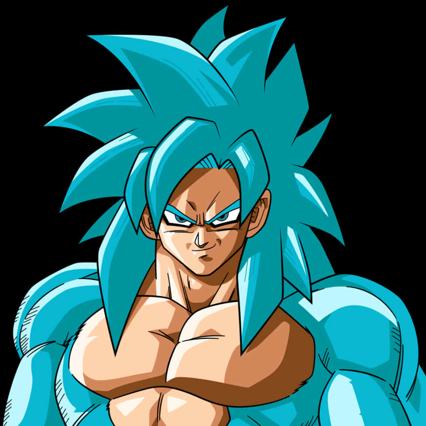 Super Saiyan Blue Goku Portrait PNG