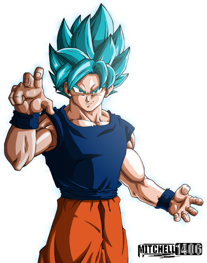 Super Saiyan Blue Goku Pose.png PNG
