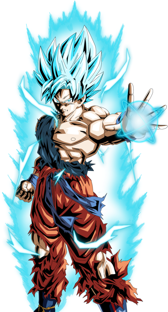 Super Saiyan Blue Goku Power Up PNG