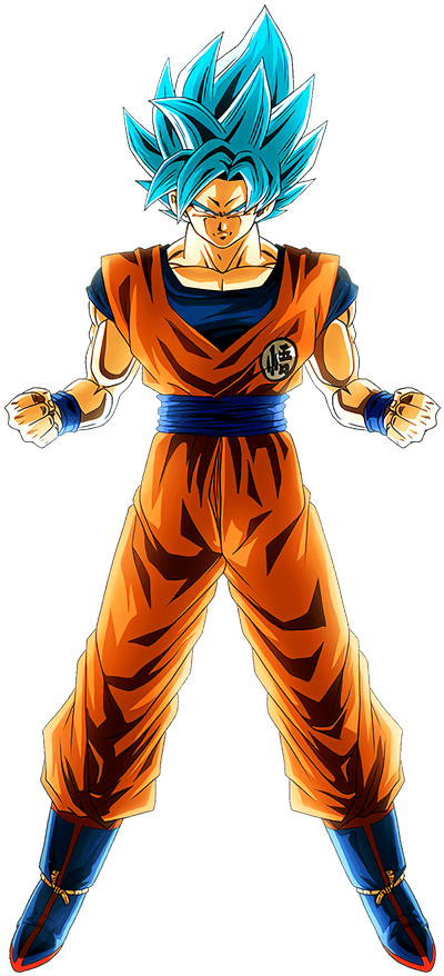 Super Saiyan Blue Goku Standing PNG