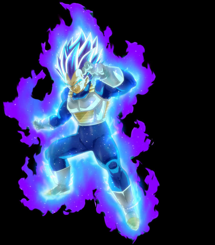 Super_ Saiyan_ Blue_ Vegeta_ Power_ Up PNG