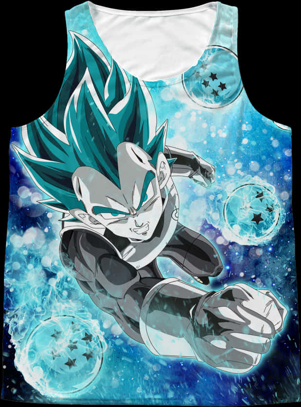 Super Saiyan Blue Vegeta Tank Top PNG