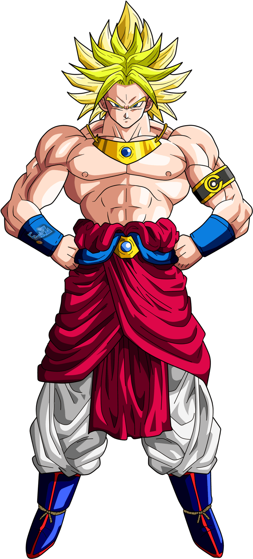 Super Saiyan Broly Standing Pose PNG