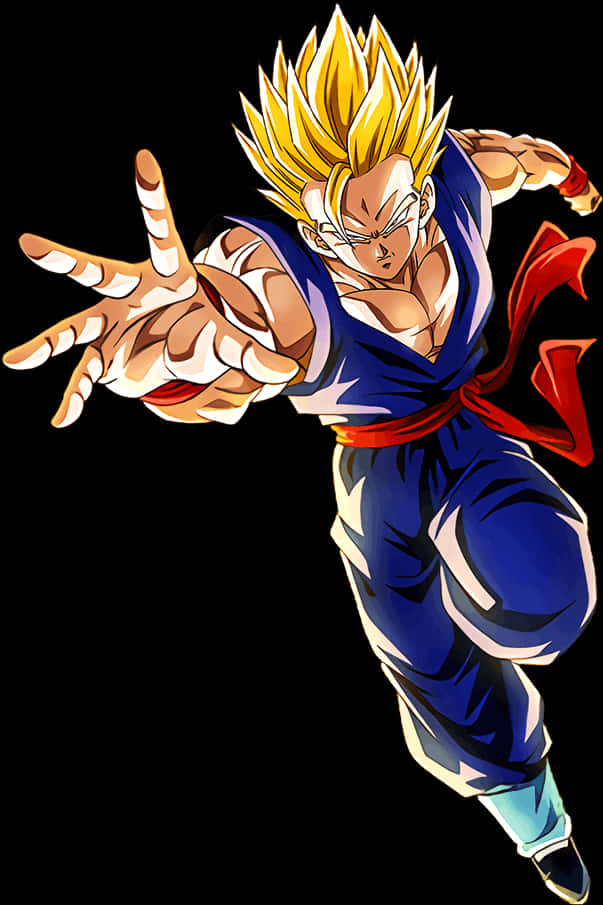 Download Super Saiyan Gohan Action Pose | Wallpapers.com