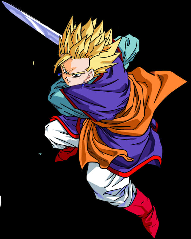 Download Super Saiyan Gohan Action Pose | Wallpapers.com