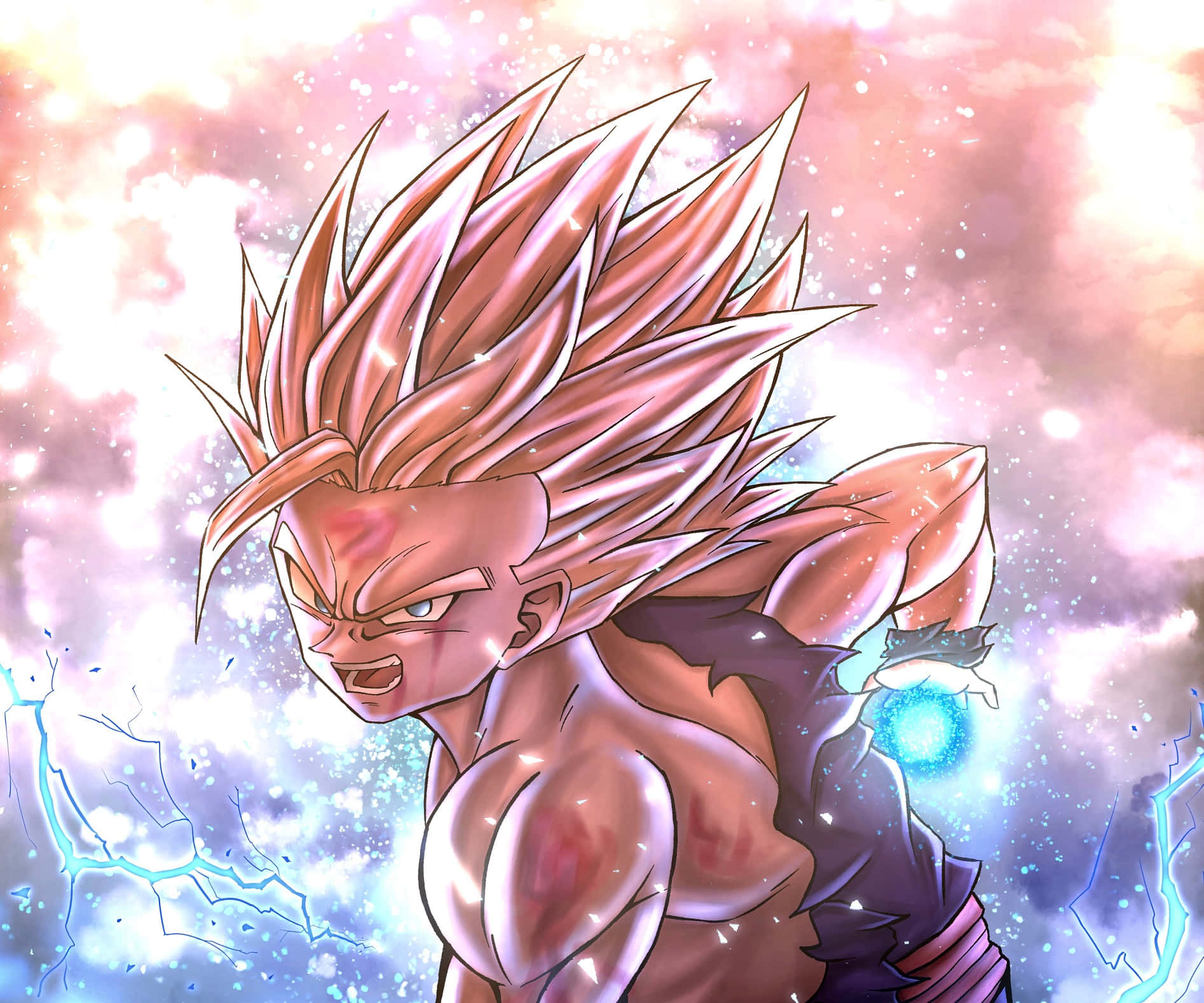 Super Saiyan Gohan Kracht Verhogen Achtergrond