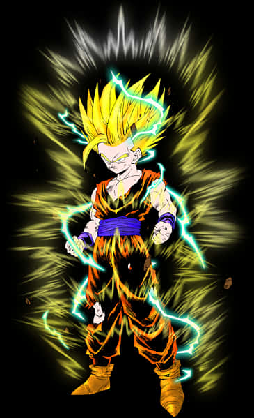 Super Saiyan Gohan Power Up PNG