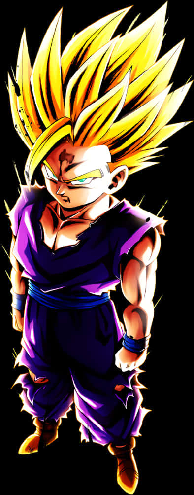 Super Saiyan Gohan Stance PNG