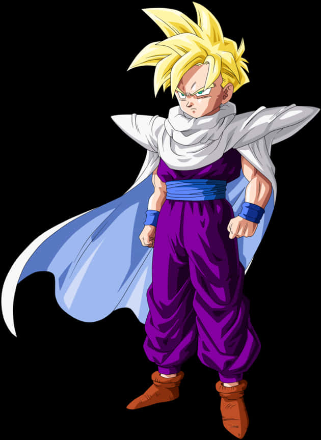 Download Super Saiyan Gohan Standing Pose | Wallpapers.com